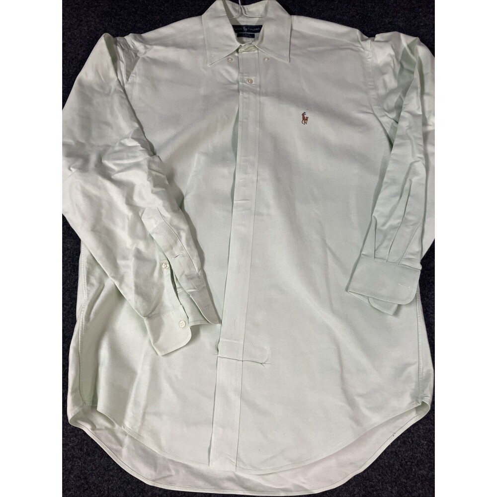 VTG 90s Polo Ralph Lauren Blake Shirt Mens Small Light Green Cotton Button Down